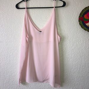 Baby pink spaghetti strap top. Size XL